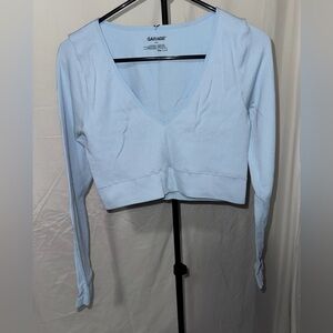 Garage Serene Deep V-Neck Long Sleeve Top